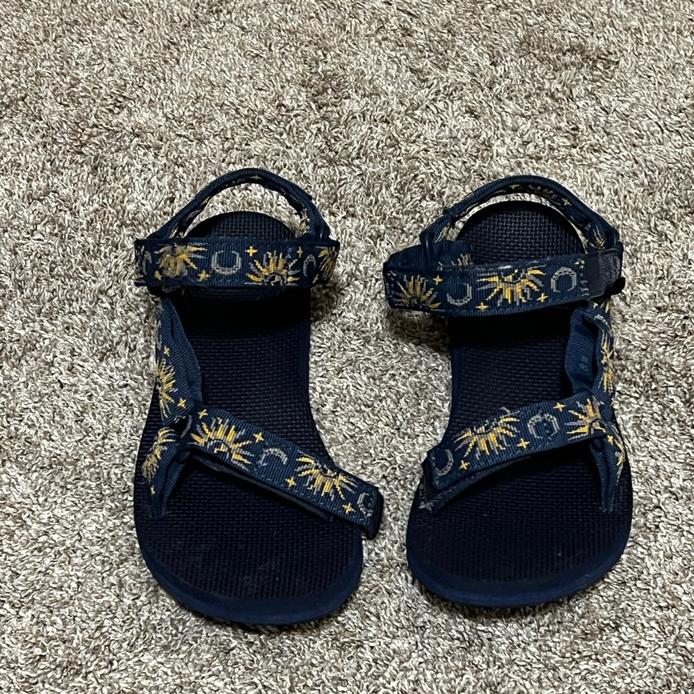 Ladies Navy Teva Sandals